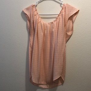 Pink and White Patterned Blouse